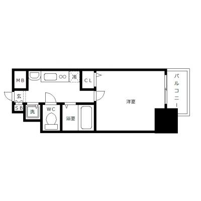 OneLife栄白川パークサイド【★独立洗面台付】の間取り図