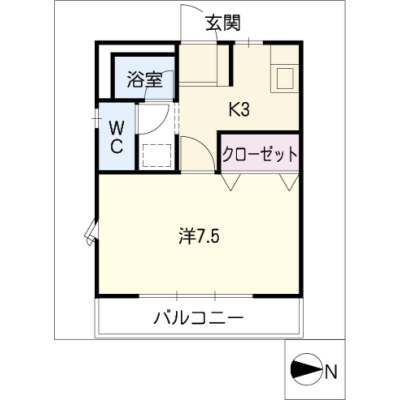 アルDEスリー蟹江　203の間取り図