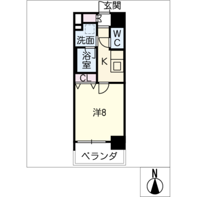 アルDEスリー高畑 202の物件間取り図
