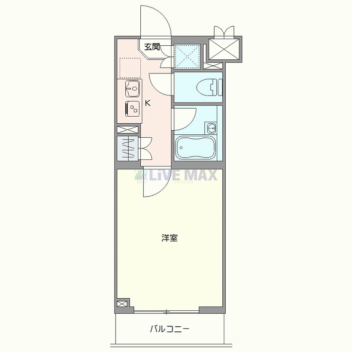 グッドステイ練馬参番館■『禁煙ルーム・1K・浴室乾燥付』【ベーシック】の間取り図