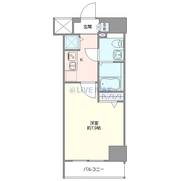 グッドステイ東西線木場EAST■『禁煙ルーム・26平米・独立洗面・浴室乾燥付』【ハイクラス】の間取り図