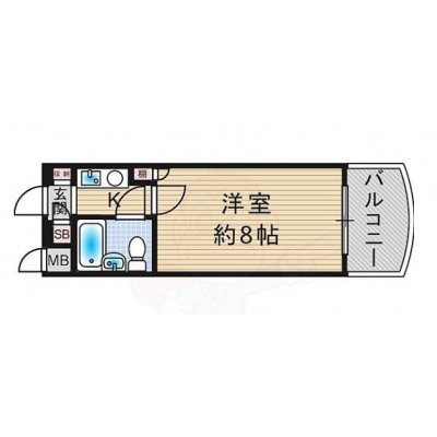 【オレンジマンスリー薬院駅前】♪♪期間限定6.5万円コミコミキャンペーン♪♪駅近,Wi-Fi無料,禁煙ルーム♪♪の間取り図