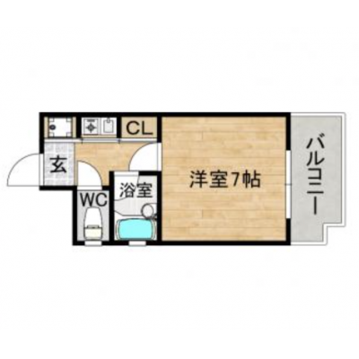 【オレンジマンスリー平尾駅前】♪♪期間限定7万円コミコミキャンペーン♪♪駅近,Wi-Fi無料,禁煙ルーム♪♪の間取り図