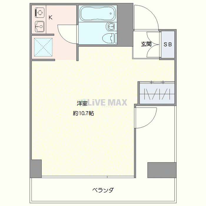 グッドステイ草加駅前ステイ■『禁煙ルーム・駅2分』【ライト】の間取り図