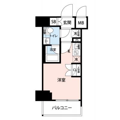 【✨🌅❄年末年始大感謝祭❄🌅✨】【禁煙🚭/Wi-Fi無料🌐】マイナビSTAY川崎Axis　1103の間取り図