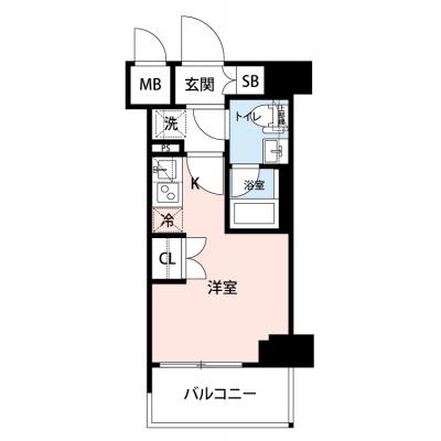 【✨🎁12月入居限定SALE🎁✨】【禁煙🚭/Wi-Fi無料🌐】マイナビSTAY川崎Axis　1004の物件間取り図