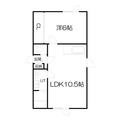 POROKARI旭川旭神2条/駐車場2台あり/エアコンの物件間取り図