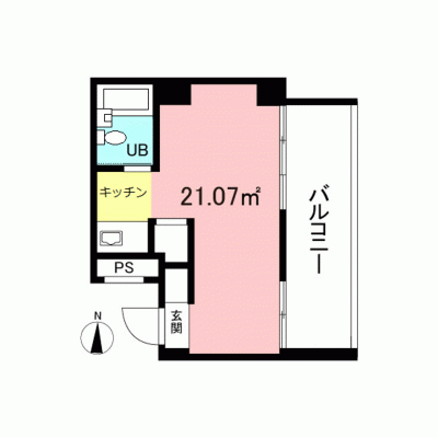 【溝の口5分】商業施設近く・テレワークにも◎丨東都マンスリー YUWAビルAタイプ(禁煙)(3)の間取り図
