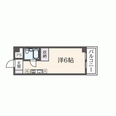 【狛江5分】無料ネット完備◎出張・短期滞在に丨東都マンスリー　マノア狛江1R（禁煙）(3)の物件間取り図