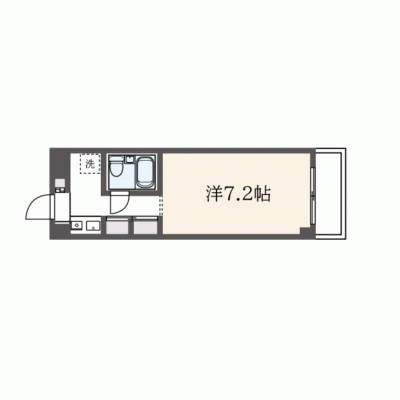 【平和台8分】テレワークに◎ネット無料！バス・トイレ別丨東都マンスリー　キューブ平和台1K（禁煙）(5)の物件間取り図