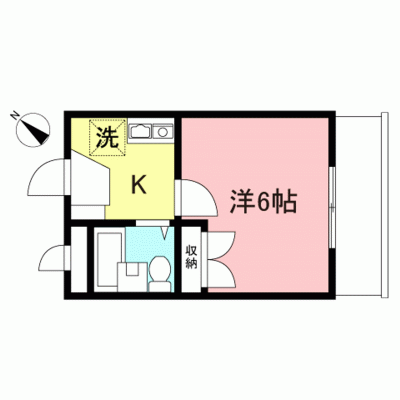 【町田8分】短期出張・テレワークに◎ネット無料丨東都マンスリー ラポール町田1R（禁煙）(5)の物件間取り図