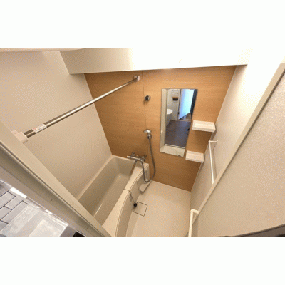 【田町3分】複数路線利用可・造作デスク＆10階眺望丨田町サンハイツ都心に暮らすミニマム1Rプラン(3)の物件間取り図