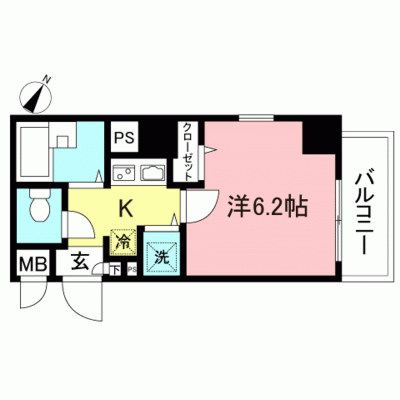 【茅場町3分】無料Wi-Fi完備・テレワーク◎丨東都マンスリー　ガラ・シティ日本橋茅場町1K（禁煙）(4)の物件間取り図