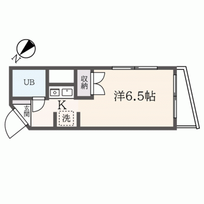 【幡ヶ谷7分】バス・トイレ別｜Wi-Fi無料丨東都マンスリー　グランティ幡ヶ谷1R（禁煙）(1)の物件間取り図