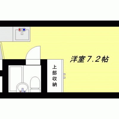 【幡ヶ谷3分】テレワーク◎ネット無料丨東都マンスリー サザンクロス初台1R（禁煙）(1)の間取り図