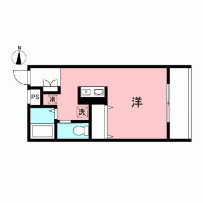 【沼部2分】無料ネット完備◎快適1K丨東都マンスリー グランメゾン田園調布1K（禁煙）(4)の物件間取り図