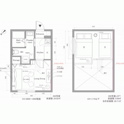 【鵠沼海岸7分】海近く！休日満喫◎禁煙丨シールーム鵠沼海岸205（禁煙）(1)の物件間取り図