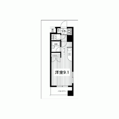 【新宿5分】無料Wi-Fi完備◎出張・短期滞在に丨SLマンスリー新宿グランド1R（禁煙）(3)の物件間取り図