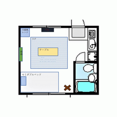 【藤沢9分】テレワーク向けWi-Fi無料丨湘南藤沢ステーション1R(2)の物件間取り図