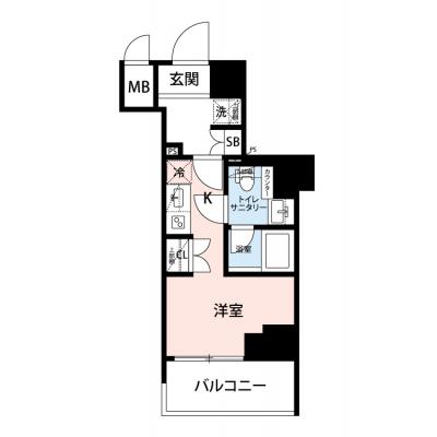 【清掃費11,000円OFF｜1月末までの入居限定🎁】【禁煙🚭/Wi-Fi無料🌐】マイナビSTAY川崎Axis　706の物件間取り図