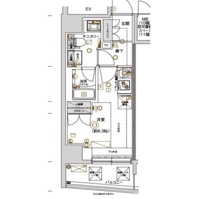 【✨🌅❄年末年始大感謝祭❄🌅✨】【禁煙🚭/Wi-Fi無料🌐】マイナビSTAY川崎Axis　1101の物件間取り図