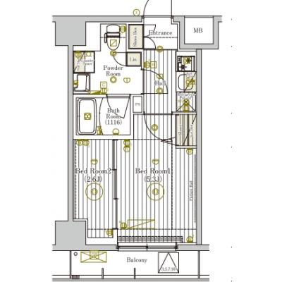 【✨🎁12月入居限定SALE🎁✨】【禁煙🚭/Wi-Fi無料🌐】マイナビSTAYトワイライトヒルズ新小岩駅前　302の物件間取り図