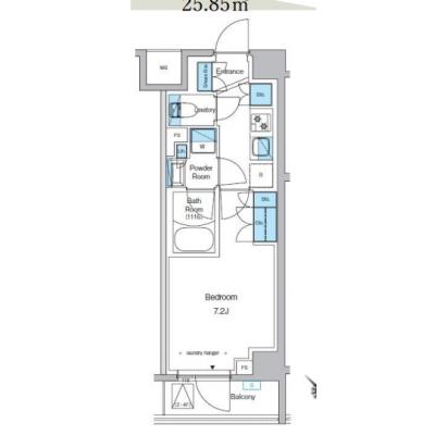 【✨🌅❄年末年始大感謝祭❄🌅✨】【禁煙🚭/Wi-Fi無料🌐】マイナビSTAYプレディアコート西葛西【仮称】　211の間取り図