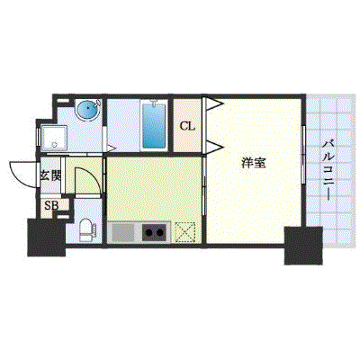 グッドステイ小倉駅東フェルト■【ハイクラス・1K・設備充実】の間取り図