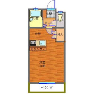 ウォシュレット対応！RAKUDA日向細島B2の間取り図