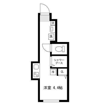アットイン吉祥寺2-2  『公式サイトなら空室確認、web予約も可能です。今なら限定キャンペーンも実施中！「アットイン」で検索！🔍』の間取り図