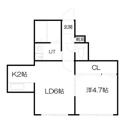 POROKARIすすきの西D/エアコン/ネット無料/駐車場有の物件間取り図