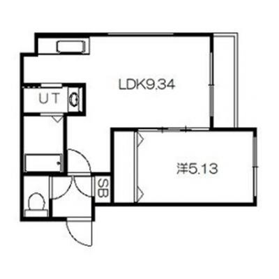 POROKARI手稲駅前F/セミダブル/エアコンの物件間取り図