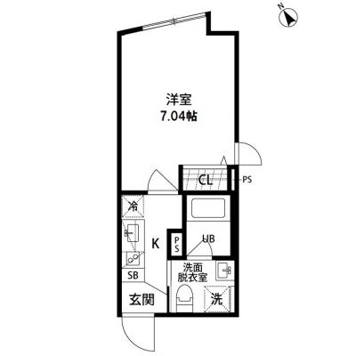 【J’sコート代々木上原 103】厚さ25㎝超高密度ポケットコイルマットレス使用！千代田線始発！代々木上原駅徒歩5分！築浅デザイナーズRCマンション☆【インターネット無料】の物件間取り図
