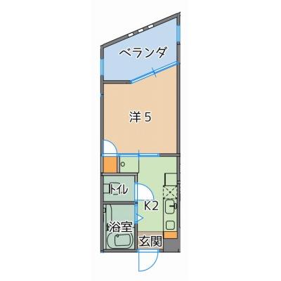 【トーマス比屋根Ⅱ605】沖縄市家具家電付マンスリーマンション・駐車場1台無料・バス・トイレ別　Wi-Fi無料　県総合運動公園近くの物件間取り図