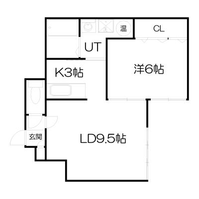 POROKARI旭川常磐公園/セミダブル/P有/エアコンの物件間取り図