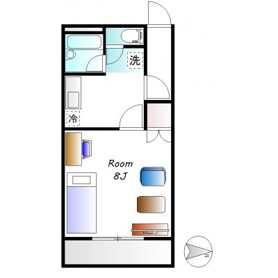 グランマンスリー水戸中央R605【ネット無料！エレベーター付き！水戸駅南口徒歩約10分！水戸市役所目の前の好立地♪】の間取り図
