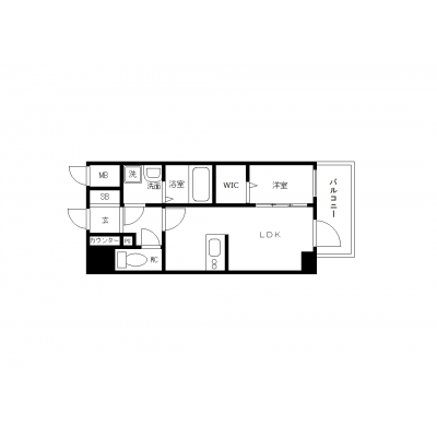 OneLife金山グラン＜TYPE2＞【★バス・トイレ別、オートロック付,★1LDKの広々空間！】の間取り図