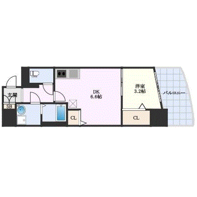 マンスリーリブマックスJR東淀川駅前8番館プラス■【1DK・設備充実】≪エクセレントシリーズ≫の間取り図