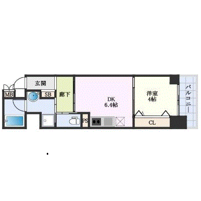 グッドステイ梅小路京都西駅ベラジオプラス■【ハイクラス・1DK・設備充実】の間取り図