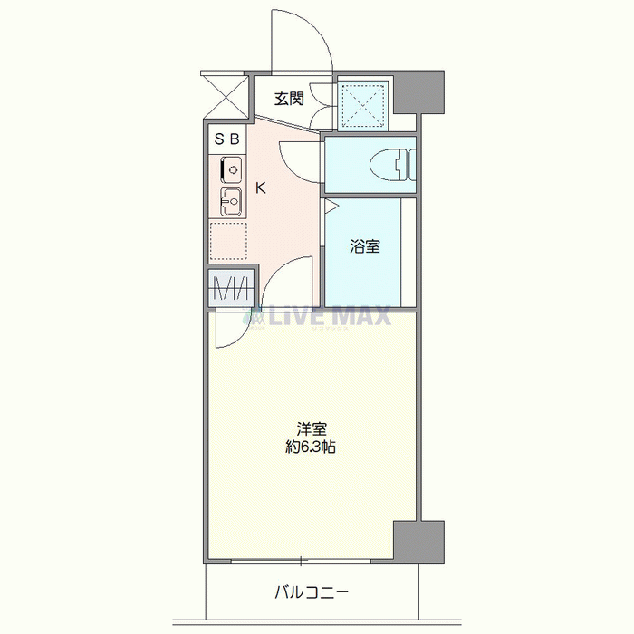 グッドステイ蒲田WEST■『禁煙ルーム・1K』【ベーシック】の間取り図
