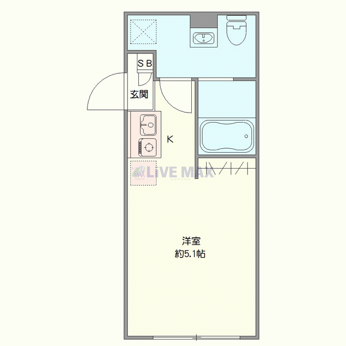 マンスリーリブマックス赤羽志茂レジデンス●『禁煙ルーム』【独立洗面・浴室乾燥付】≪エクセレントシリーズ≫の物件間取り図
