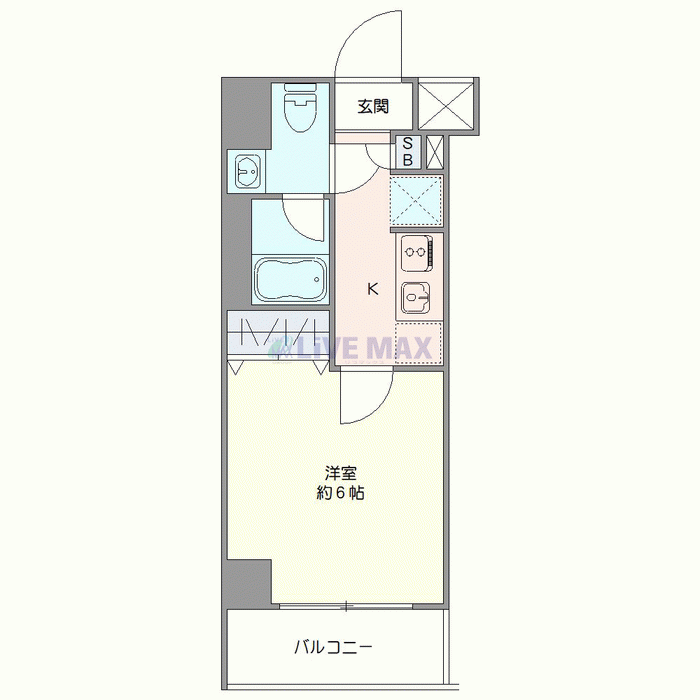 マンスリーリブマックス横濱元町リルシア☆『禁煙ルーム』【Wi-Fi無制限・独立洗面・浴室乾燥付】≪エクセレントシリーズ≫の物件間取り図