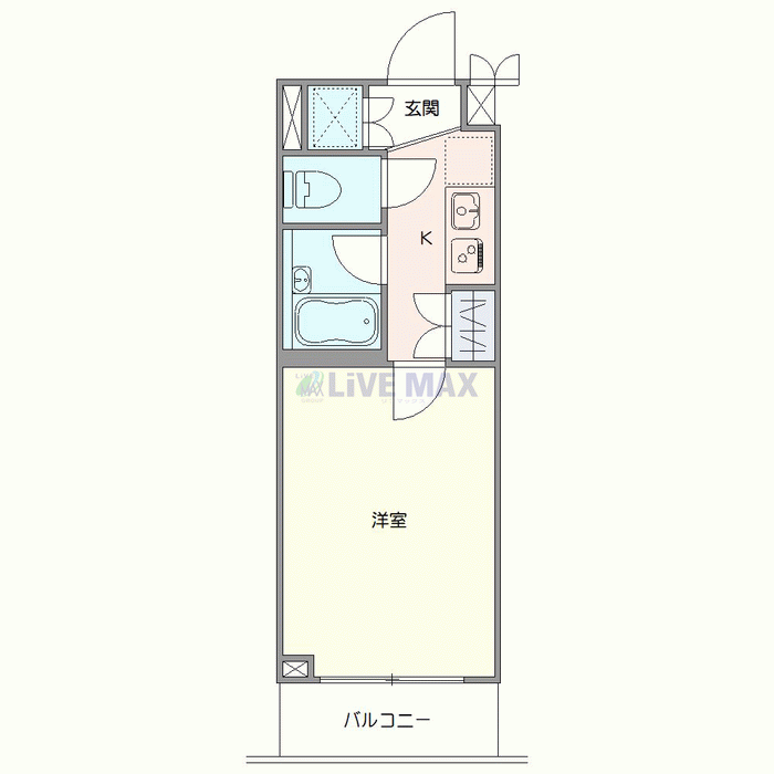 マンスリーリブマックス西馬込壱番館☆『禁煙ルーム』≪スタンダードシリーズ≫の間取り図