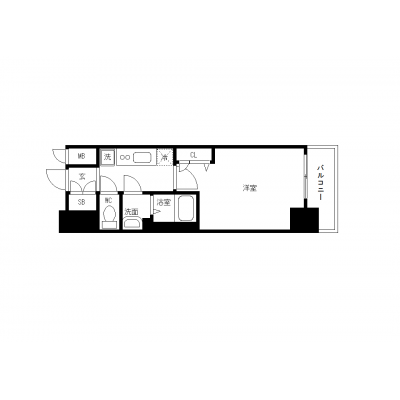 OneLife名古屋幅下【★浴室乾燥機付き・バス・トイレ別・独立洗面台】の間取り図