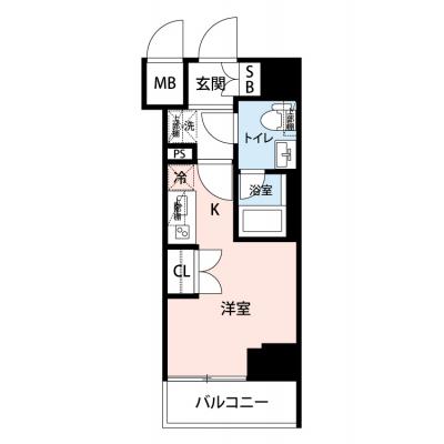 【✨🎁12月入居限定SALE🎁✨】【禁煙🚭/Wi-Fi無料🌐】マイナビSTAY Kawasaki Axis North　503の間取り図