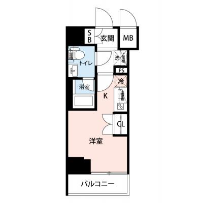 【✨🎁12月入居限定SALE🎁✨】【禁煙🚭/Wi-Fi無料🌐】マイナビSTAY Kawasaki Axis North　1006の間取り図