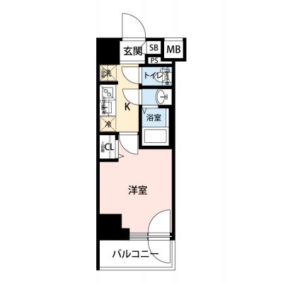 【🎉初期費用オフ｜お得なキャンペーン】【禁煙🚭/Wi-Fi無料🌐】マイナビSTAY横浜戸部　403の物件間取り図