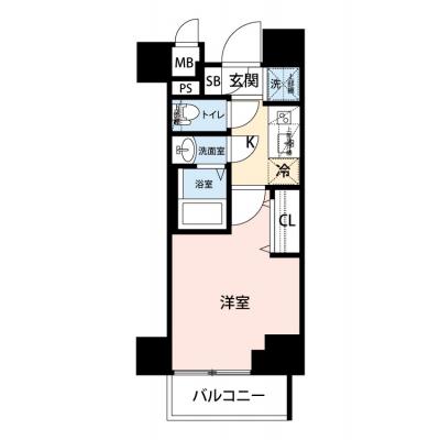 【🎉初期費用オフ｜お得なキャンペーン】【禁煙🚭/Wi-Fi無料🌐】マイナビSTAY横浜戸部　501の間取り図