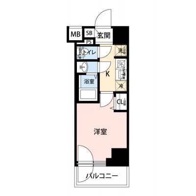 【60日以上の利用でお得🌈】【禁煙🚭/Wi-Fi無料🌐】マイナビSTAY横浜戸部　502の間取り図