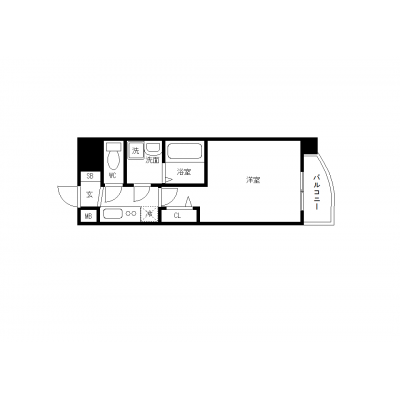 OneLife栄モード【★オートロック、バス・トイレ別、独立洗面台】の間取り図